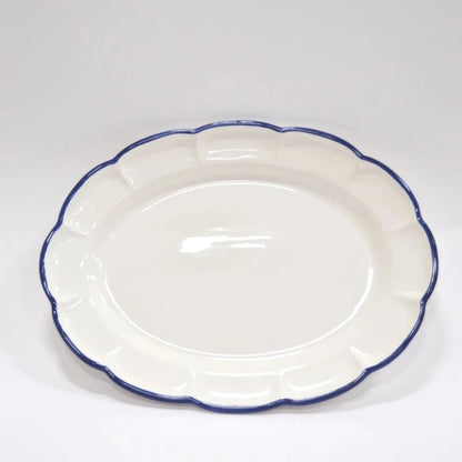 Oval Tray Blue Line