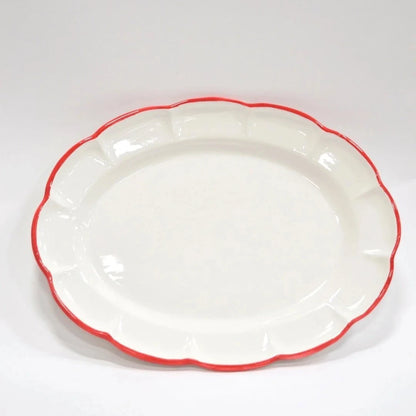 Oval Tray Red Line