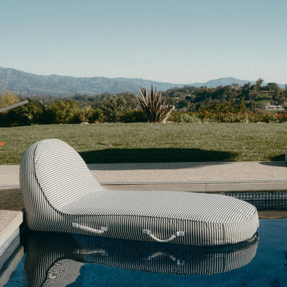 Pool Lounger Navy Stripe