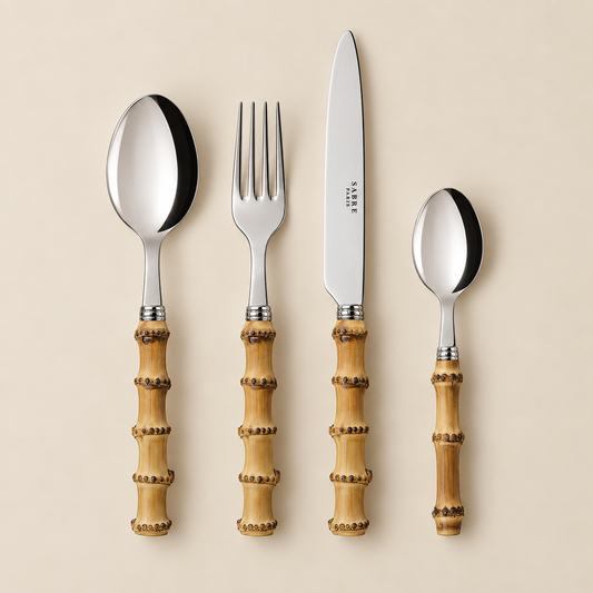 Sabre Paris Cutlery Set Panda Bamboo 24 piece set