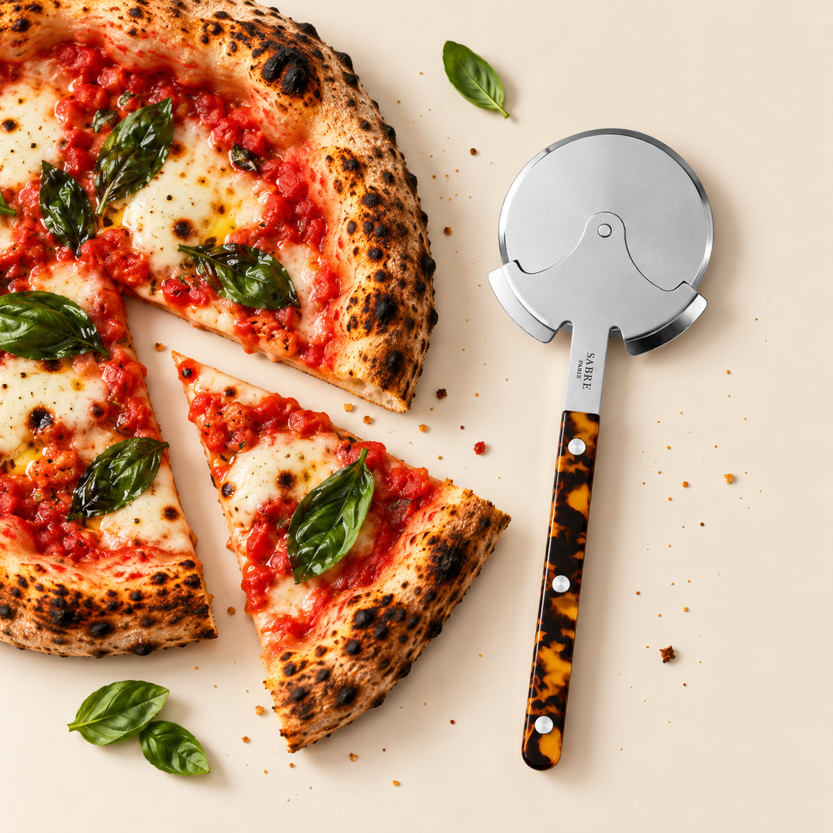 Sabre Paris Bistrot Pizza Wheel Faux Tortoise