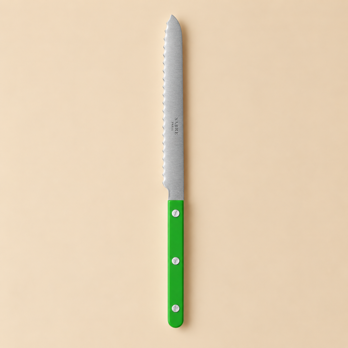 Sabre Paris Vintage Bread Knife Green