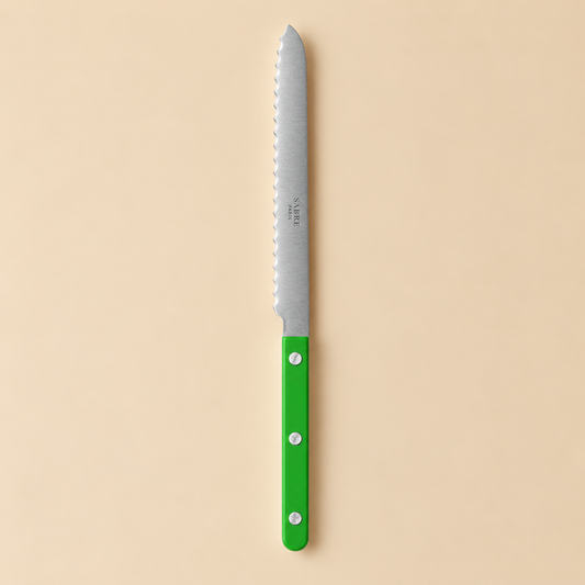 Sabre Paris Vintage Bread Knife Green