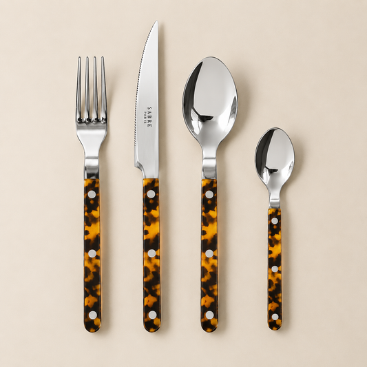 Sabre Paris Cutlery Set 24 pcs Faux Tortoise