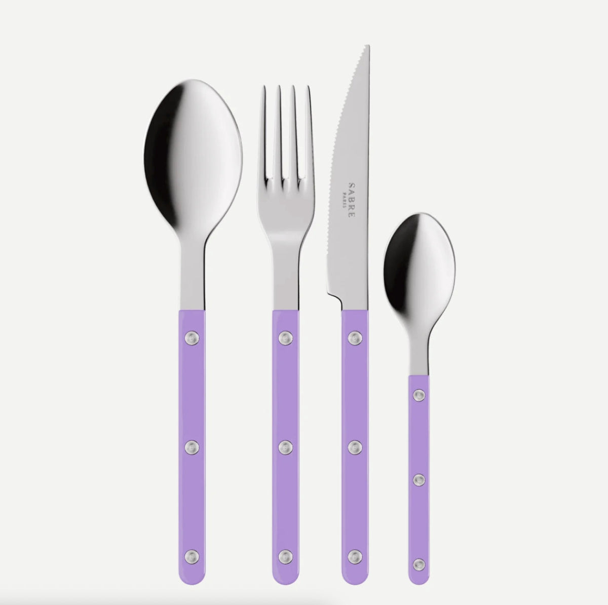 Sabre bistrot bestickset lila mot vit bakgrund