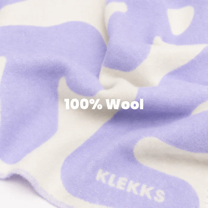 Klekks nr. 11 AMORE lilla uldtæppe