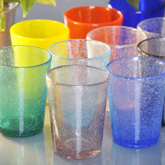 Bubble Water Glass Orange