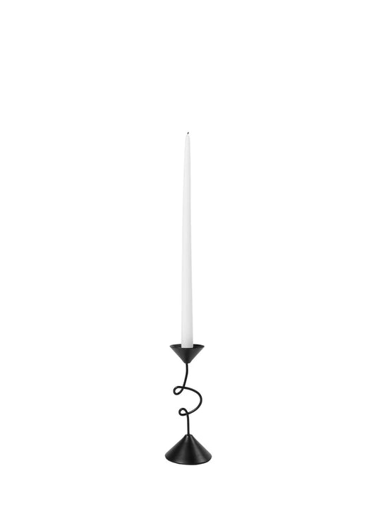 Black Swirly Candle Holder Small