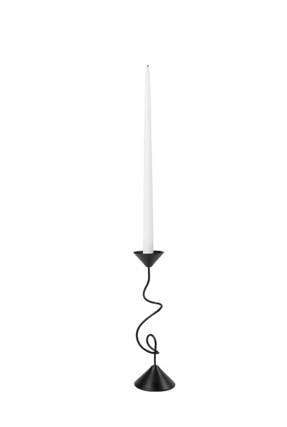 Black Swirly Candle Holder Medium