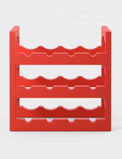 Massproductions Silo Stackable Wine Rack Red
