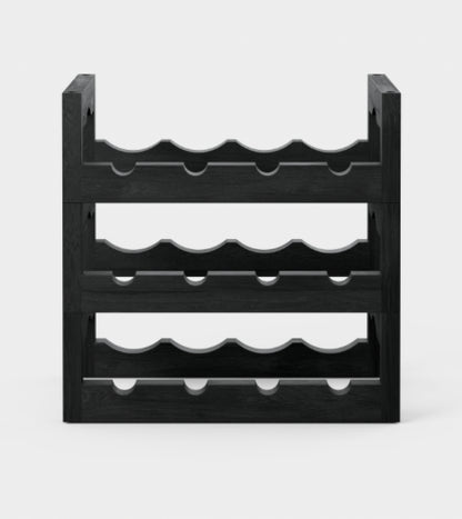 Massproductions Silo Stackable Wine Rack Black