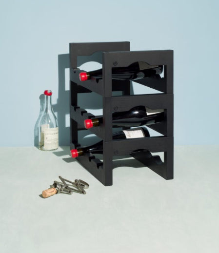 Massproductions Silo Stackable Wine Rack Black