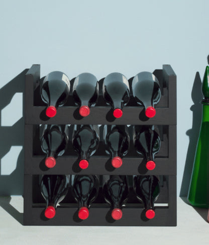 Massproductions Silo Stackable Wine Rack Black