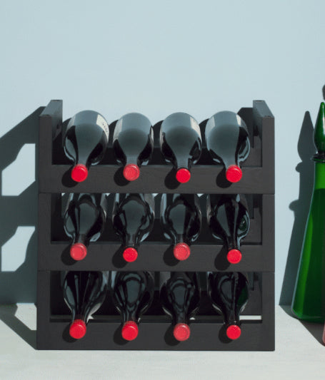 Massproductions Silo Stackable Wine Rack Black