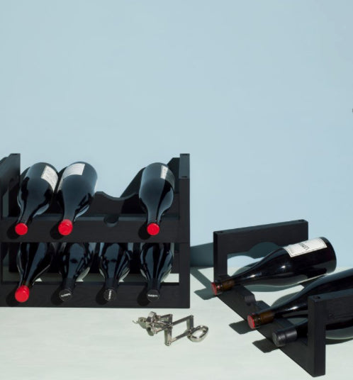 Massproductions Silo Stackable Wine Rack Black