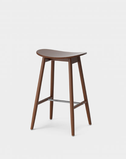 Massproductions Icha Bar Stool Walnut Stained Beech
