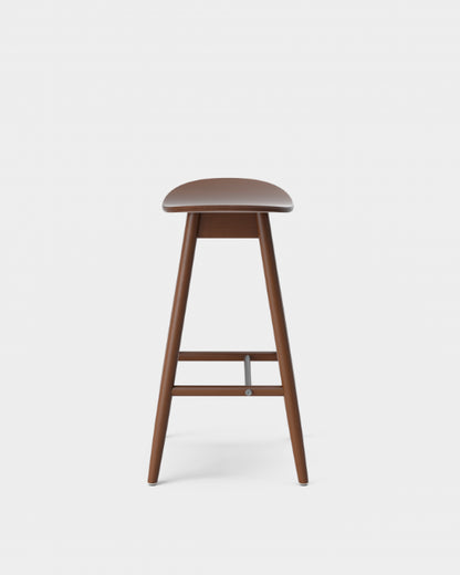 Massproductions Icha Bar Stool Walnut Stained Beech