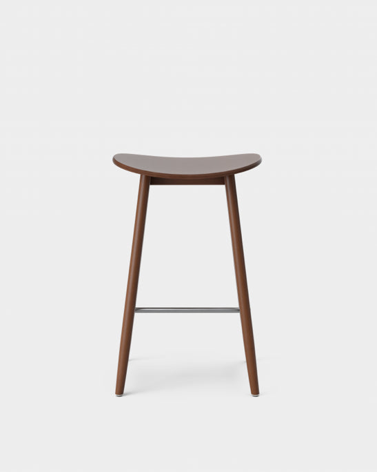 Massproductions Icha Bar Stool Walnut Stained Beech