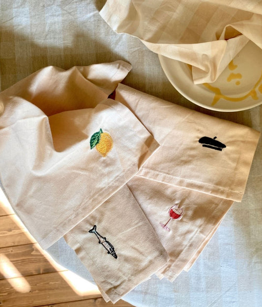 Midnatt Napkin Set Déjeuner