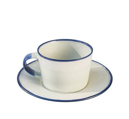 Coffee Cup with Saucer Blue Line