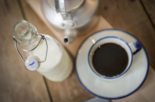 Coffee Cup with Saucer Blue Line