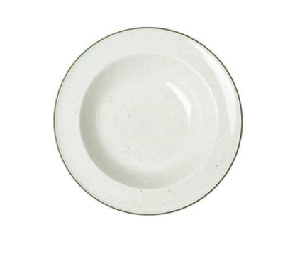 Pasta Plate Green Line