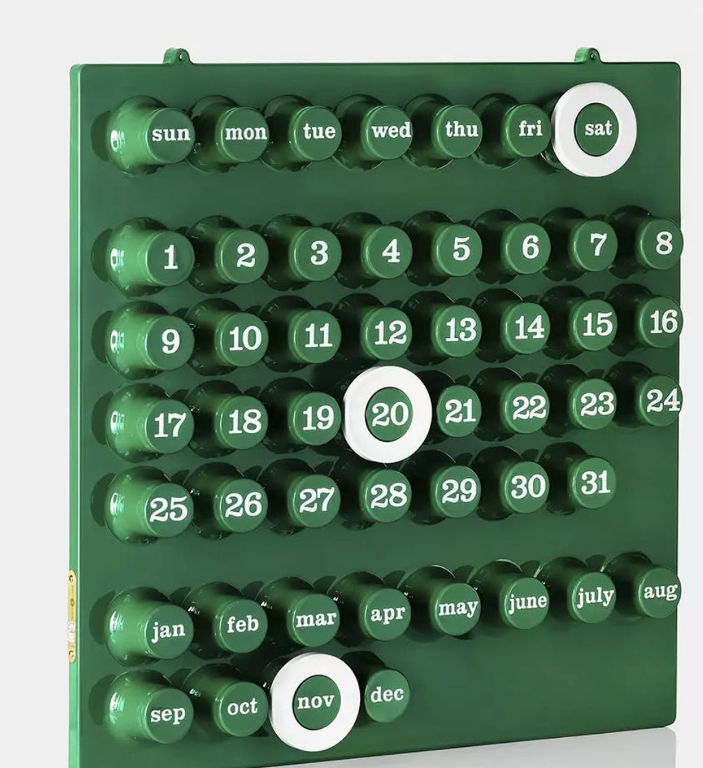 Ring a Date Calendar Green