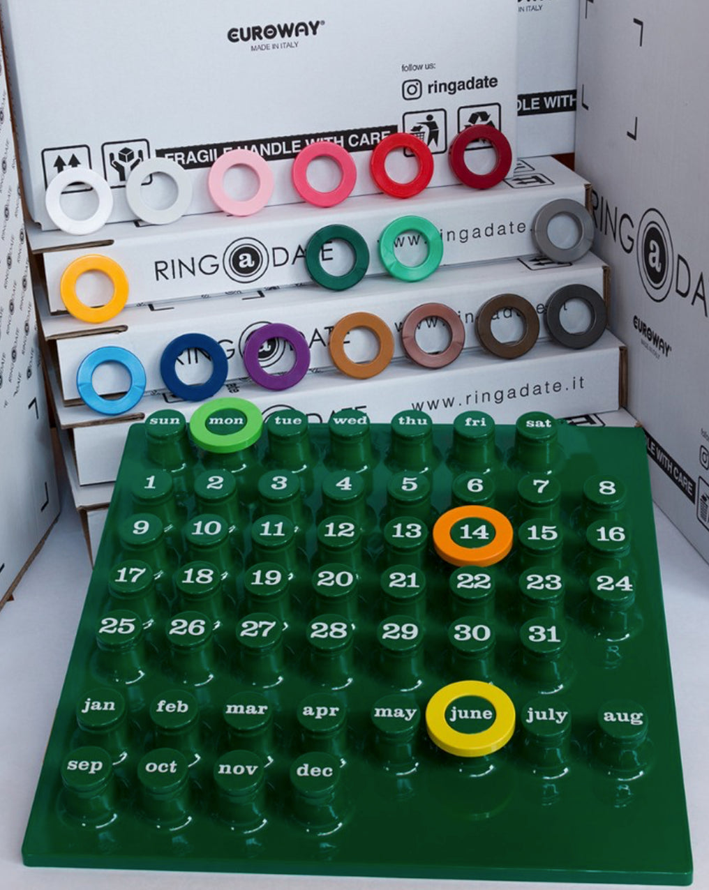 Ring a Date Calendar Green