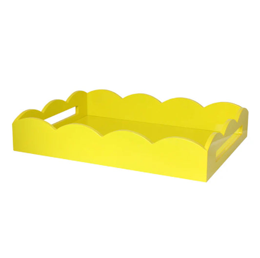 Scalloped Medium Tray Yellow