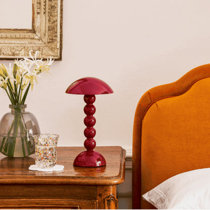 Bobbin LED Lamp Burgundy