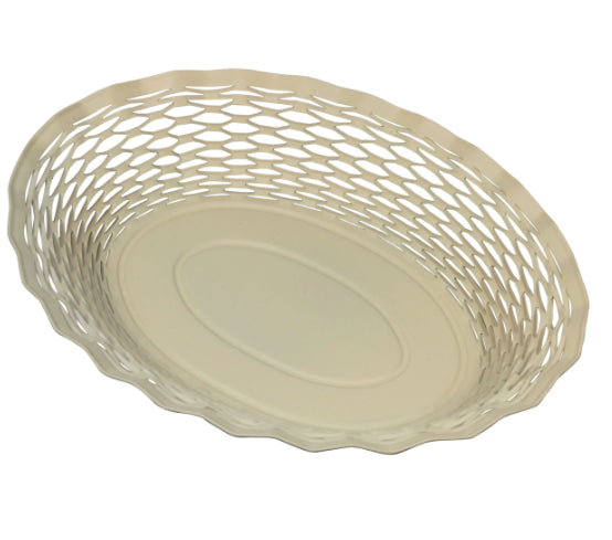 Bread Basket Large Creme White