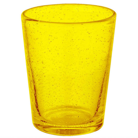 Bubble Water Glass Yellow