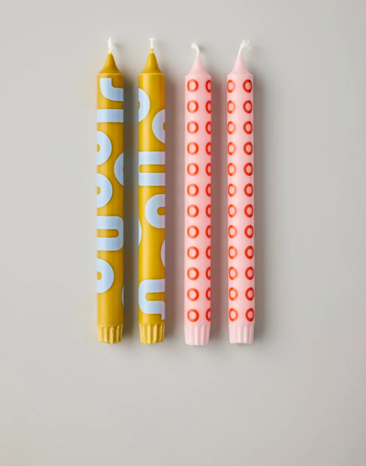 Candles Ochre and Rose