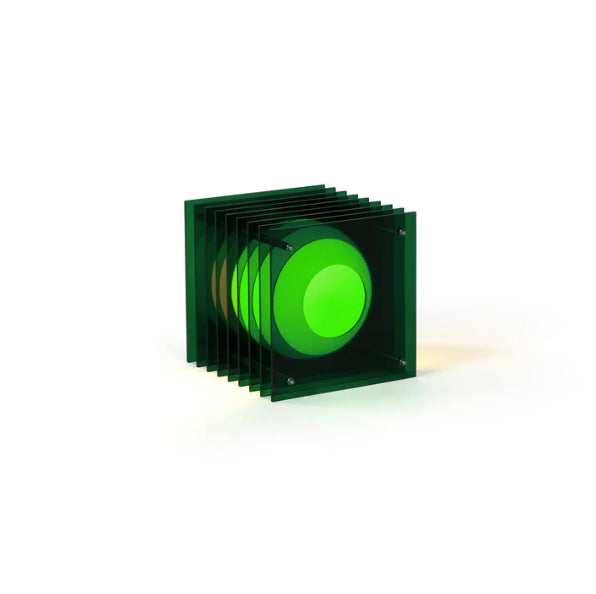 LOP Small Square Green Lamp