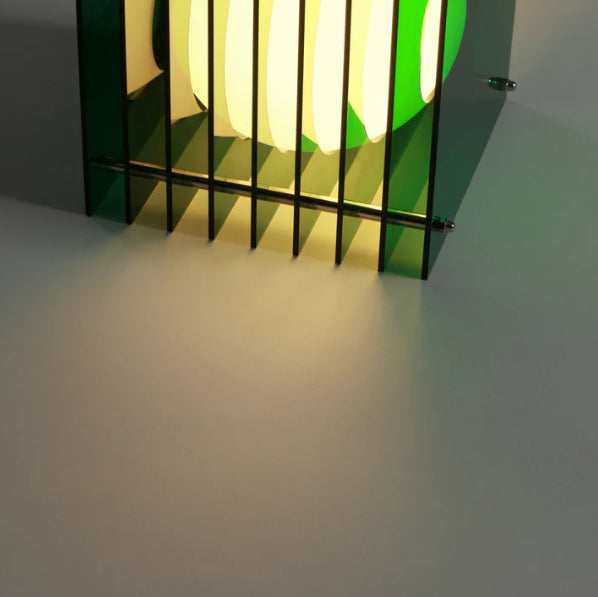 LOP Small Square Green Lamp