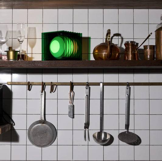 LOP Small Square Green Lamp