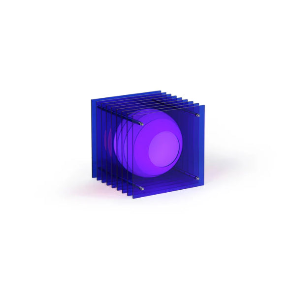 LOP Small Square Blue Lamp