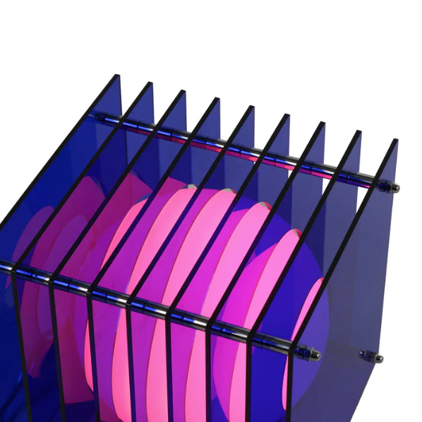 LOP Small Square Blue Lamp