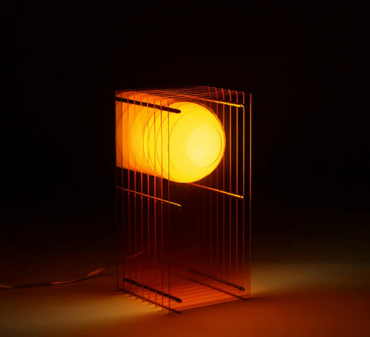 LOP Small Rectangle Orange Lamp