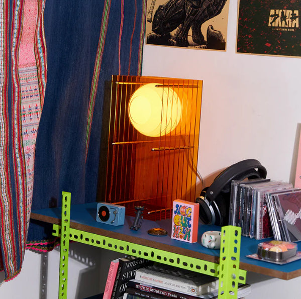LOP Small Rectangle Orange Lamp