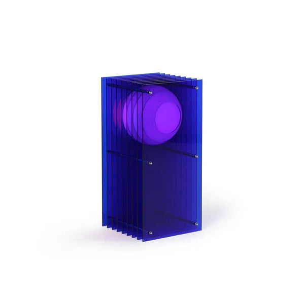 LOP Small Rectangle Blue Lamp