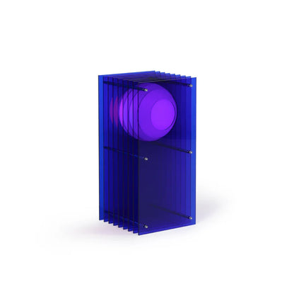 LOP Small Rectangle Blue Lamp