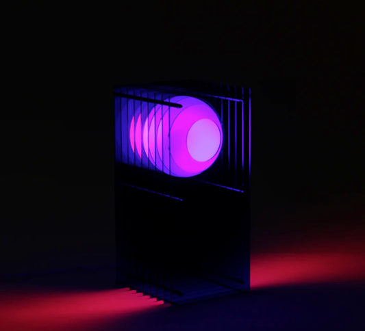 LOP Small Rectangle Blue Lamp