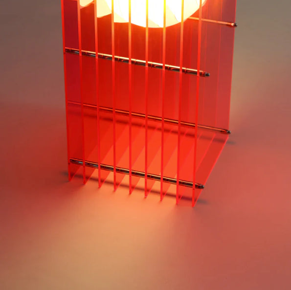 LOP Small Rectangle Pink Lamp