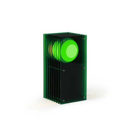 LOP Small Rectangle Green Lamp