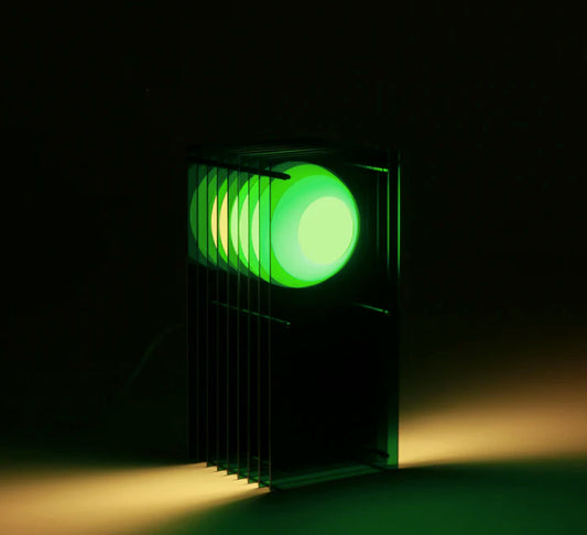 LOP Small Rectangle Green Lamp