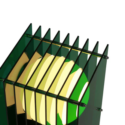 LOP Small Rectangle Green Lamp