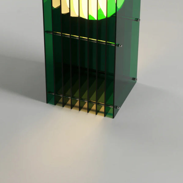 LOP Small Rectangle Green Lamp