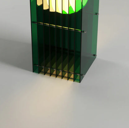 LOP Small Rectangle Green Lamp