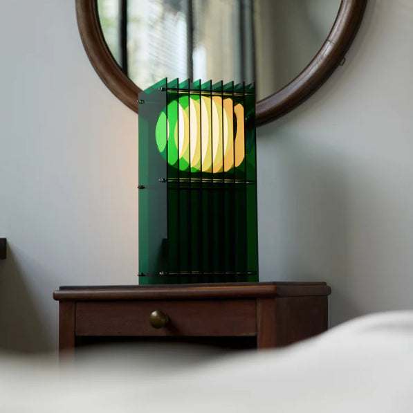 LOP Small Rectangle Green Lamp